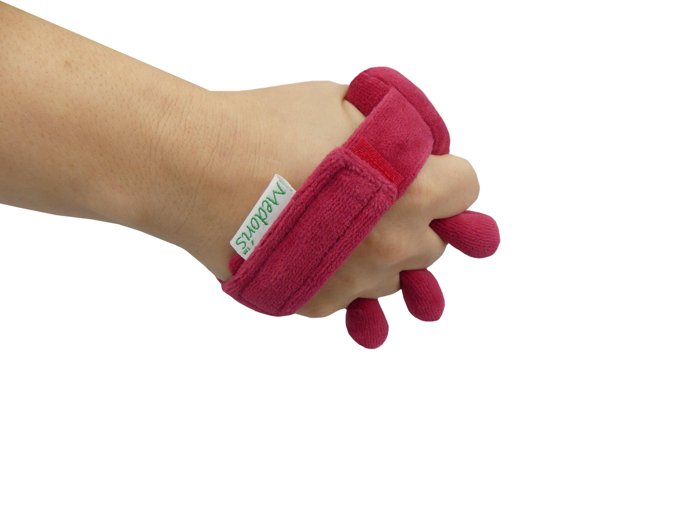 M112 low profile palm protector fitted to a tightly contracted hand